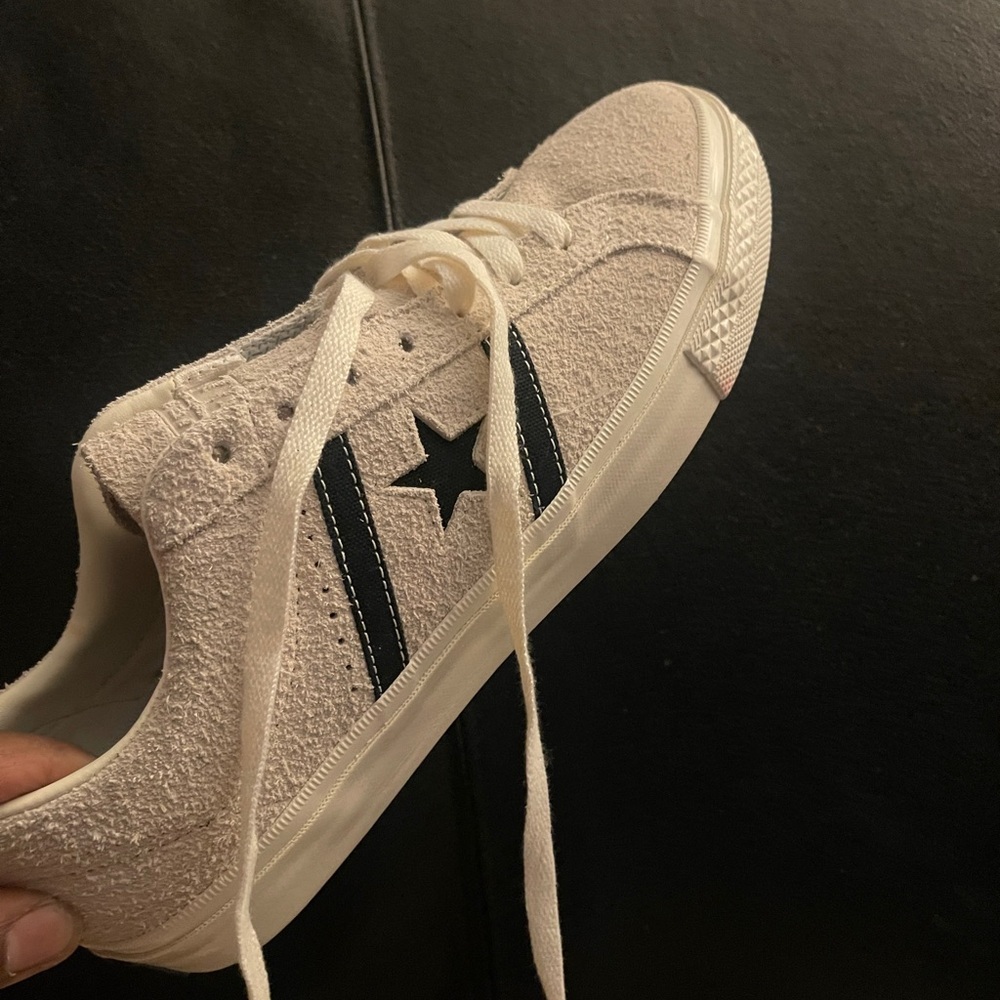 Converse One Star Academy Pro Suede Shoes Cream/Navy Men Size 9 NWOB
